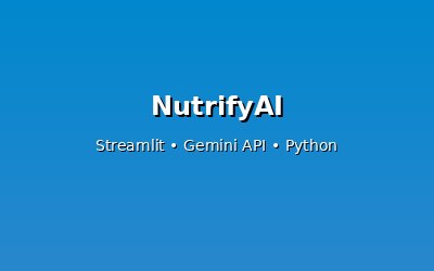 NutrifyAI